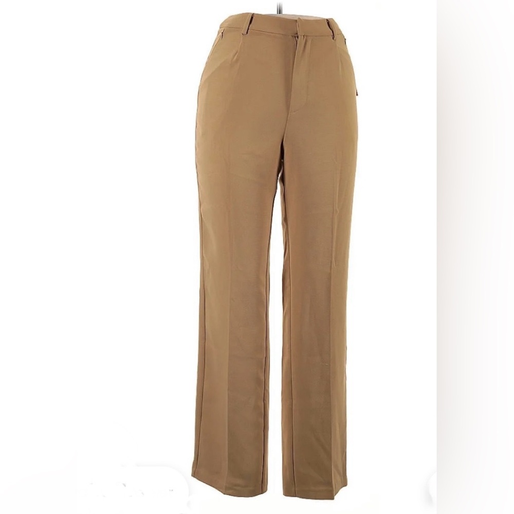 Good American wide leg trousers (brown)